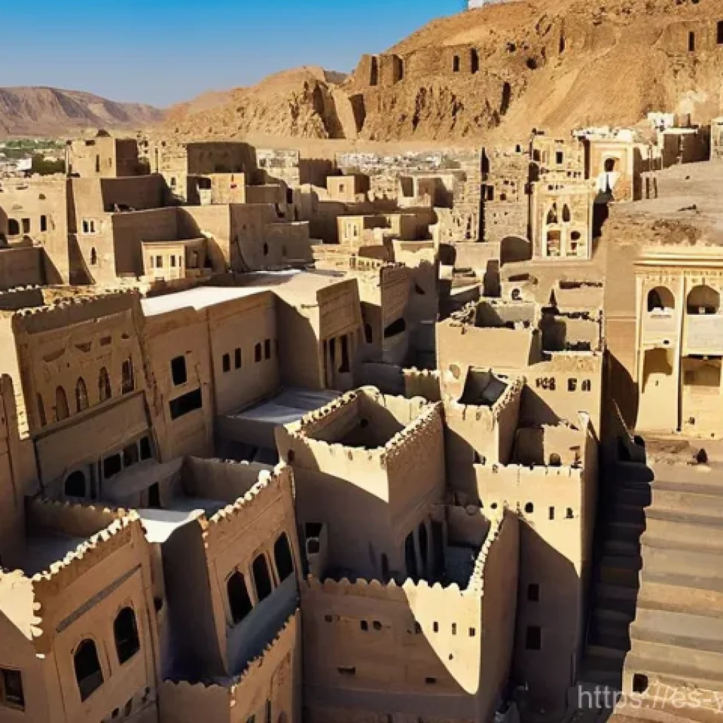 예멘의 이슬람 수니파와 시아파 비율 - **Prompt: "A breathtaking panoramic view of the ancient city of Shibam, Yemen, often called the 'Man...
